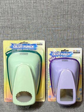 NEW Marvy Uchida “Clever Lever” EXTRA-GIGA & GIGA Craft Paper Punch 2pc Lot NIP